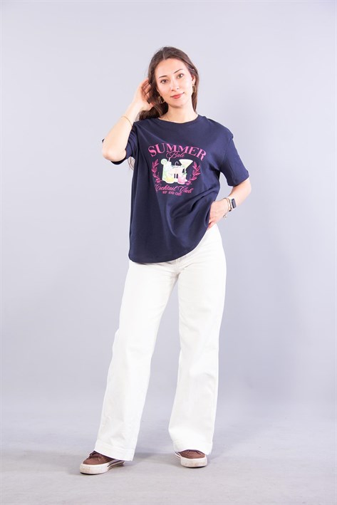 3405 Summer Bale O Yaka T-shirt