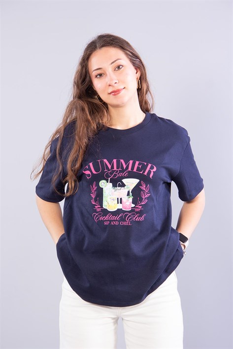 3405 Summer Bale O Yaka T-shirt