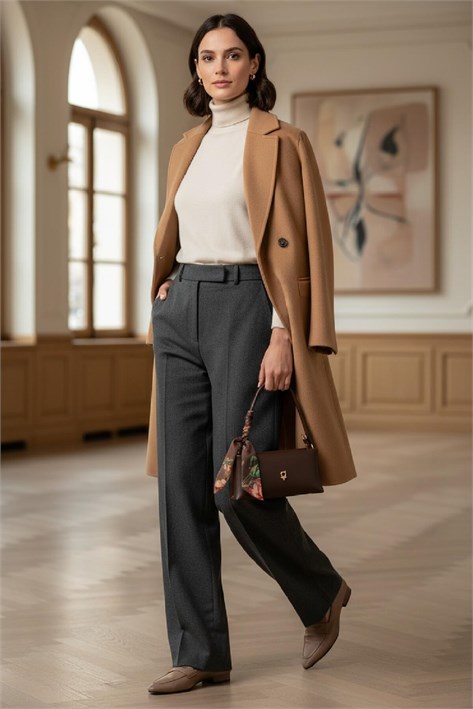 3822 Fularlı Baget Çanta