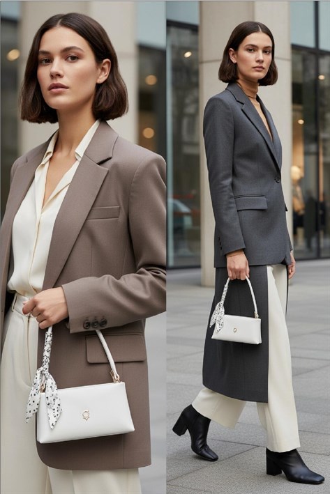 3822 Fularlı Baget Çanta