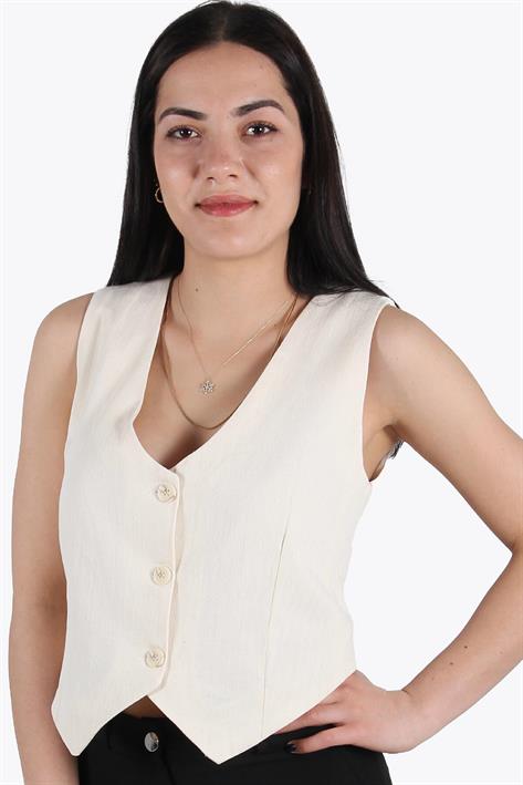 39043 Önü 3 Düğme Yelek