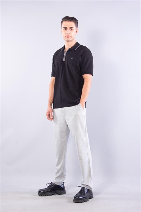 4062 Polo Yaka Fermuarlı T-shirt