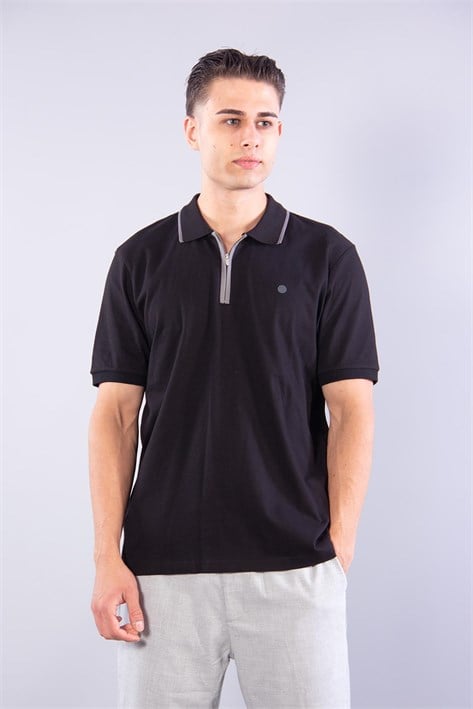 4062 Polo Yaka Fermuarlı T-shirt