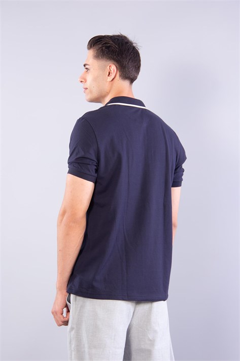 4062 Polo Yaka Fermuarlı T-shirt