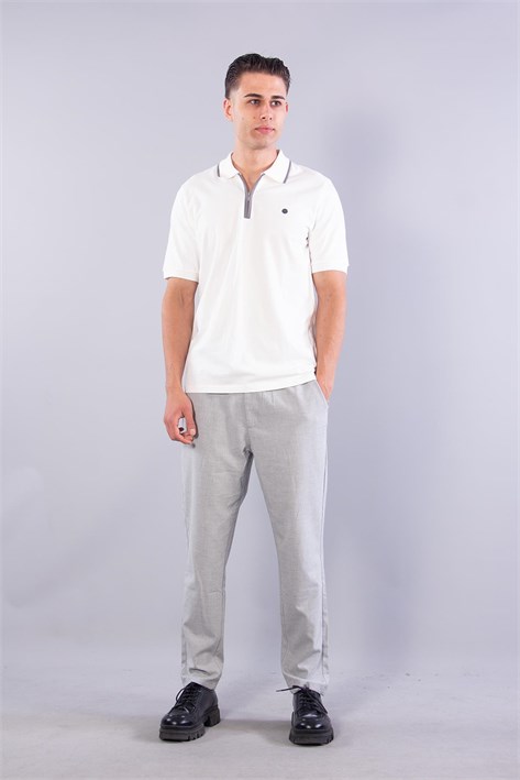 4062 Polo Yaka Fermuarlı T-shirt