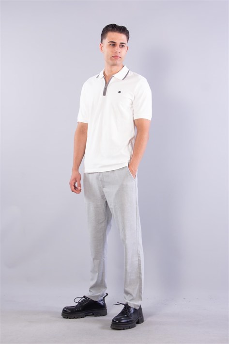 4062 Polo Yaka Fermuarlı T-shirt