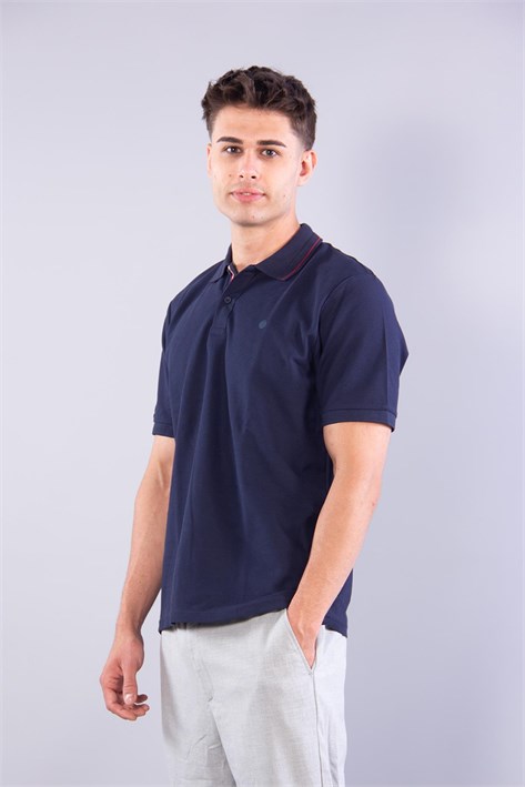 4065 Polo Yaka Düğmeli T-shirt
