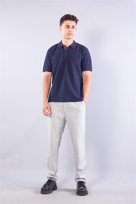 4065 Polo Yaka Düğmeli T-shirt
