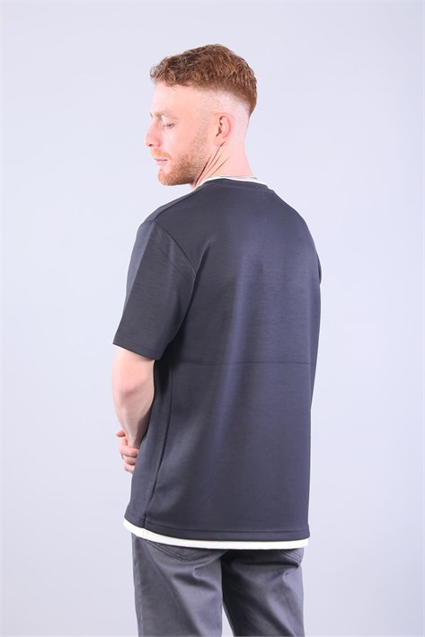 4091 O Yaka Etek Ucu Farklı T-shirt