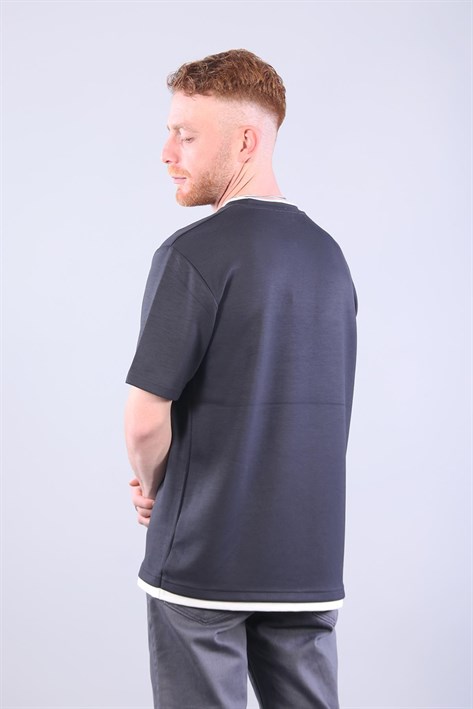 4091 O Yaka Etek Ucu Farklı T-shirt