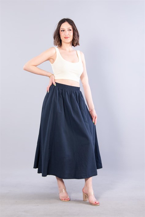 4449 Poplin Uzun Etek
