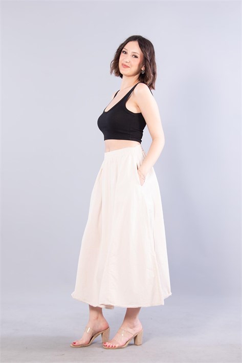 4449 Poplin Uzun Etek