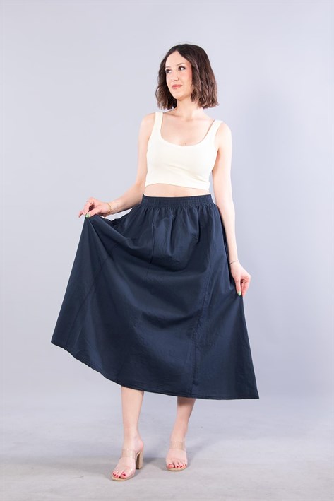 4449 Poplin Uzun Etek