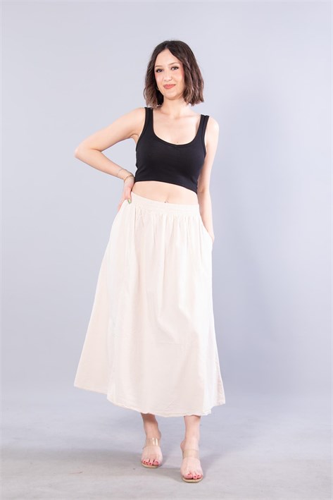 4449 Poplin Uzun Etek