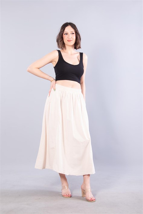 4449 Poplin Uzun Etek