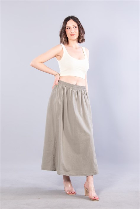 4449 Poplin Uzun Etek
