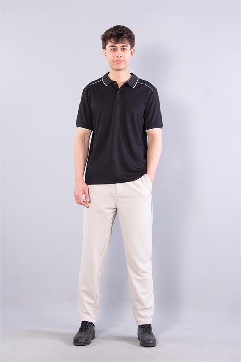 4626 Modal Omuz Parçalı Yakalı T-shirt