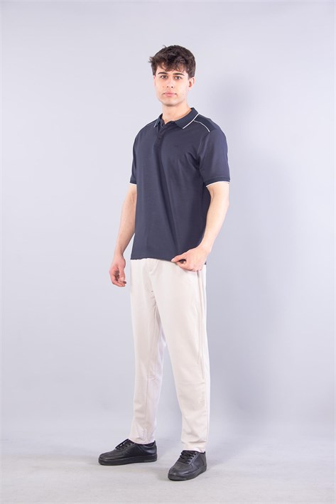 4626 Modal Omuz Parçalı Yakalı T-shirt