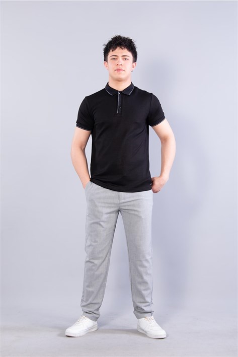 4668 Yaka Kol Ucu Noktalı Modal T-shirt