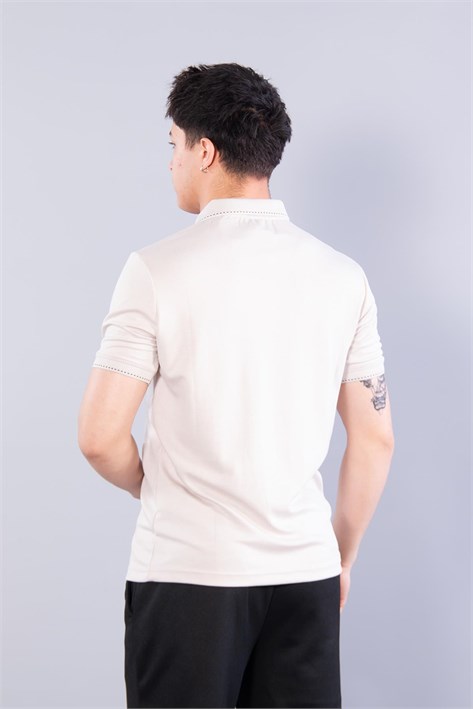 4668 Yaka Kol Ucu Noktalı Modal T-shirt