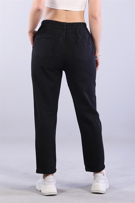 4924 Beli Lastikli Düğme Ayrıntılı Pantolon