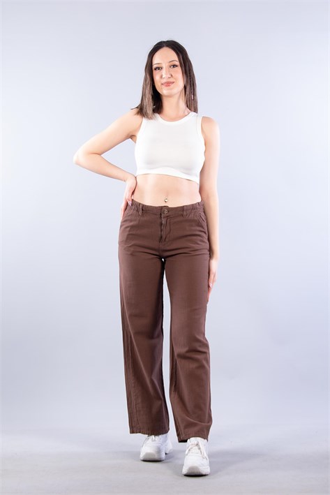 5219 (6230) Beli Süs İpli Pol Paça Pantolon