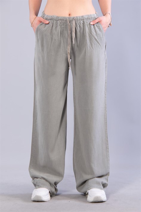 5424 Cepli Beli Lastikli Salaş Pantolon