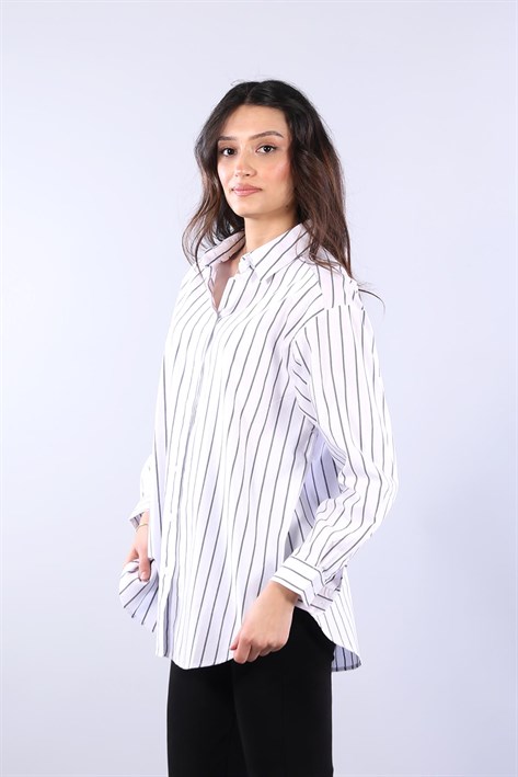 5487 Altı Oval Çizgili Gömlek
