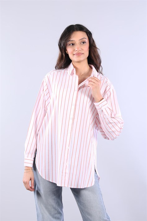 5487 Altı Oval Çizgili Gömlek