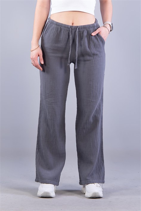 5502 Beli İpli Müslin Pantolon