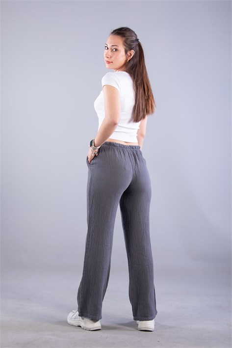 5502 Beli İpli Müslin Pantolon