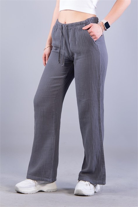 5502 Beli İpli Müslin Pantolon