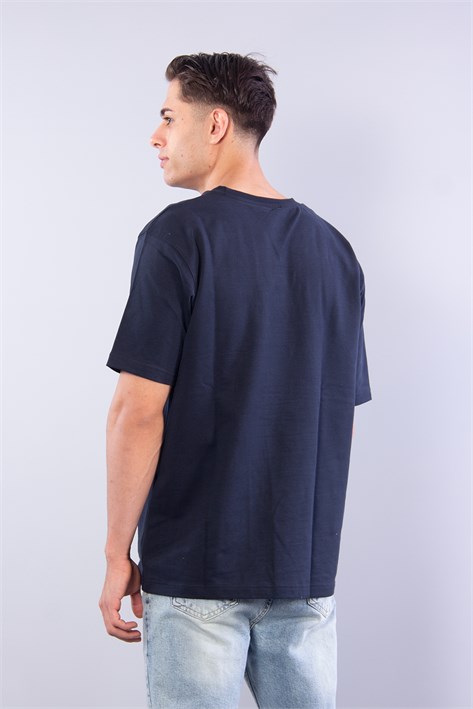 5930 Fırçalı İki İplik O Yaka T-shirt
