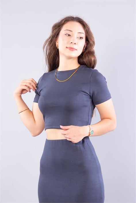 6148 Crop Üst Etek Takım