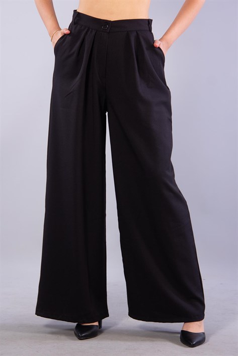 6290 (N-1710) Hazır Kemerli Pileli Bol Paça Pantolon