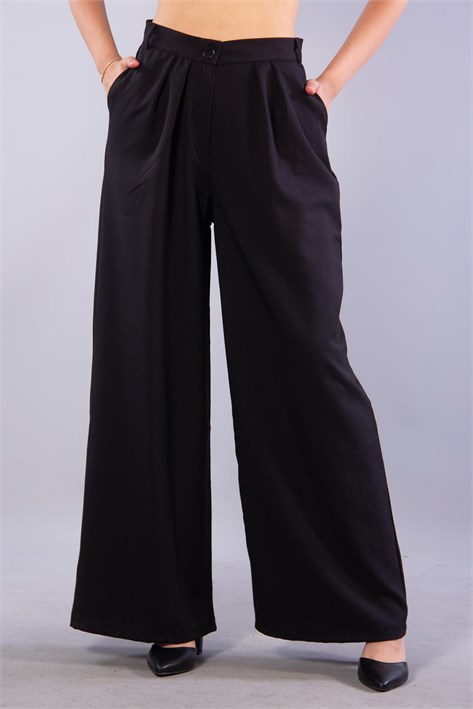 6290 (N-1710) Hazır Kemerli Pileli Bol Paça Pantolon