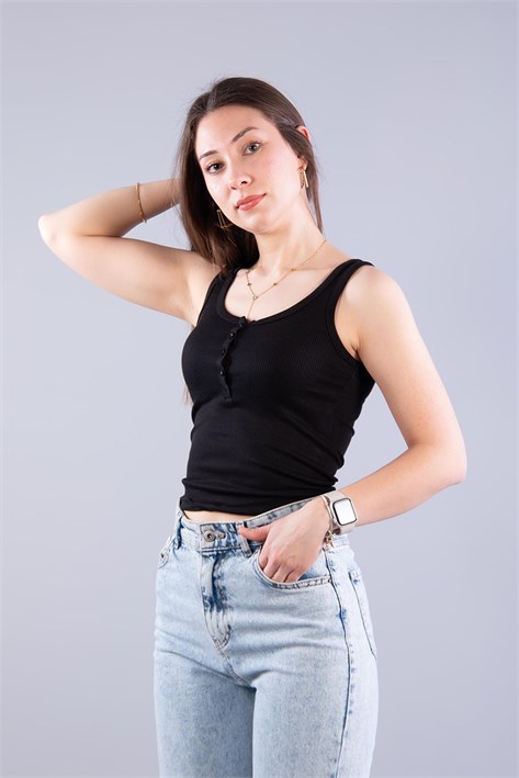 6699 (N-2351) Patlı Düğmeli Modal Kaşkorse Body