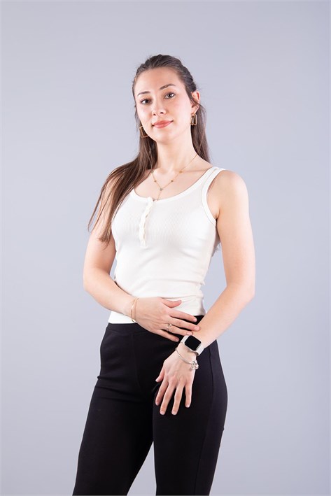 6699 (N-2351) Patlı Düğmeli Modal Kaşkorse Body