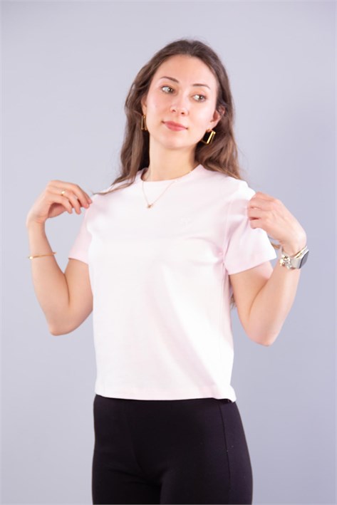 6719 Fiyonk Nakışlı İnterlok T-shirt
