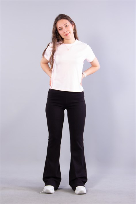 6719 Fiyonk Nakışlı İnterlok T-shirt