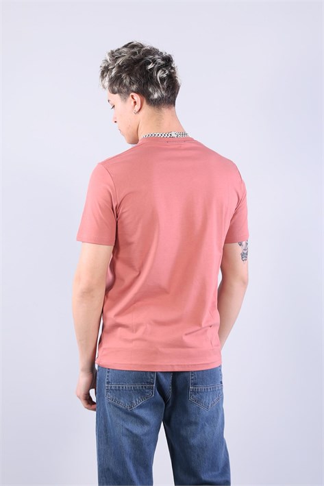 7401 Süprem Şekil Baskılı Bisiklet Yaka T-shirt