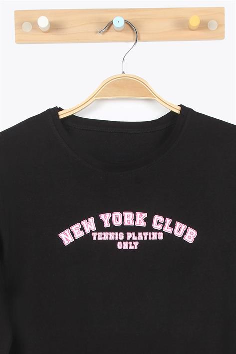824025 Ges New York Club Baskılı Uzun Kol Body