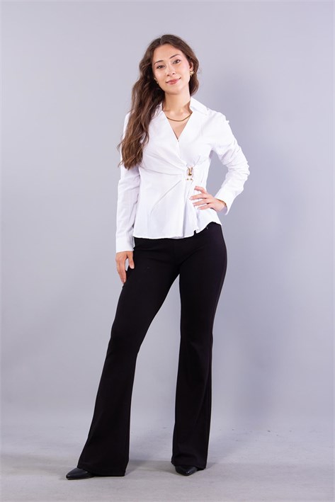 8317 Poplin Tokalı Gömlek