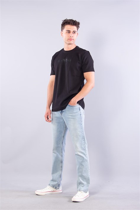 8321 Sıfır Yaka İnterlok Kumaş Be Strong T-shirt