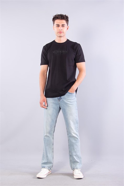 8321 Sıfır Yaka İnterlok Kumaş Be Strong T-shirt