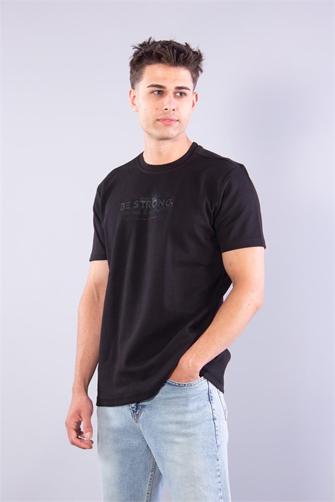 8321 Sıfır Yaka İnterlok Kumaş Be Strong T-shirt