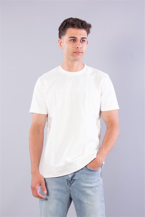 8321 Sıfır Yaka İnterlok Kumaş Be Strong T-shirt