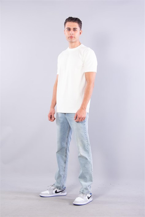 8337 Sıfır Yaka Fitilli Modal T-shirt