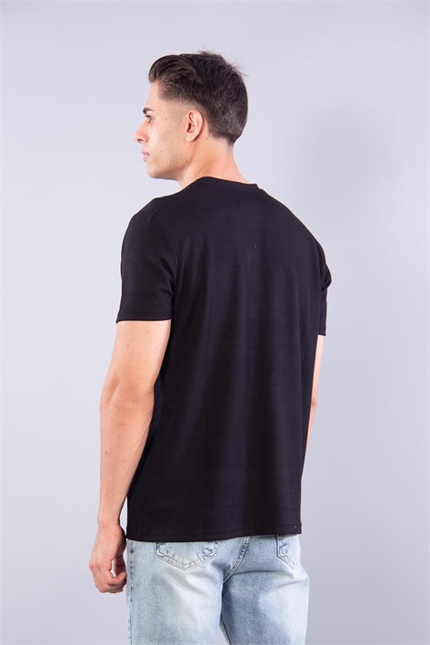 8337 Sıfır Yaka Fitilli Modal T-shirt
