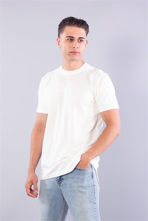 8337 Sıfır Yaka Fitilli Modal T-shirt